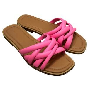 Universal Thread Hot Pink Slide Sandals‎ Women's 7